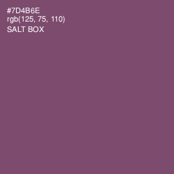 #7D4B6E - Salt Box Color Image
